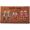 Wanapix | Zerbino Personalizzato avec Nomi | Fibra Di Cocco Naturale | Tappeto D'ingresso | Antiscivolo | 70 x 40 cm | Famiglia Adulti + 1 bambino