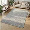 Carpetsale24 Tappeto 120x170 cm Grigio, Pelo Corto con Effetto 3D Alto-Basso, Design Boho Scandinavo, per Soggiorno, Camera, Cucina o Esterni