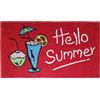 BANZAII TEXTILE INNOVATOR ONLINE Banzaii Zerbino Estivo in Cocco da Esterno o Interno con Retro Antiscivolo 40x70 cm - Hello Summer Aperitivo