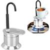 HERCHR Moka a Tubo Singolo 1 Tazza, 50 Ml Infusione Rapida in 90 Secondi Con Beccuccio in Lega Di Alluminio Piano Cottura Caffettiera Italiana per Campeggio all'Aperto
