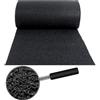 Generico TAPPETO PROFESSIONALE PVC ricciolo (specifico esterni ed incavi) altezza rotolo cm 120 spessore 15mm 5,9Kg/Mquadro CE N1907/2006 sostanze non potenzialmente pericolose (NERO, 120X240 Cm)