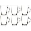 Lav Set di 6 bicchieri da tè in vetro con manico, 300 ml (trasparente)