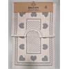 Pago Poco Tappeto...Scendiletto..Parure Tre Pezzi.. Stile SARDO CUORI e RICAMI In Tutte Le Misure..Colori:Grigio+Beige..100% Cotone Antiscivolo (TRE PEZZI, Beige)