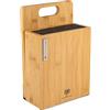 KARL HAUSMANN Ceppo Magnetico in Bambù 3 in 1 con Tagliere - 23x19,5x11cm - Porta Coltelli Vuoto da Cucina con Supporto Magnetico e Inserto Universale a Setole - Organizer