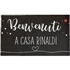 Generico Benvenuti Tappeto in Feltro gommato per interni Personalizzabile Con Cognome Famiglia ADATTO AGLI INTERNI Idea Regalo Compleanno Natale Nuova Casa Assorbente Antiscivolo 50x70cm Per Camere Entrata