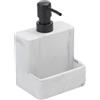 FACULX Set di dispenser di sapone da cucina in marmo con supporto per spugna, dispenser a pompa in resina di grande capacità per sapone per piatti, sapone per le mani e pulizia