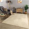 TT Home Tappeto Camera Da Letto Soggiorno Pelo Corto Etnico Scandi Disegno Geometrico, Colore:Beige Crema, Dimensione:160x220 cm