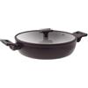 SAMBONET - Pan 2 uchwyty Cm 28 C/Pokrywa Titan Pro Aluminium dwukrotnie Indukcja