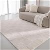 Interiyou Tappeto salotto pelo corto Cannes - 200x300 cm Crema - Stile boho scandinavo con effetto 3D alto-basso - Piatto con motivo geometrico