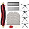 Chuancheng Kit di accessori per pulire aspirapolvere Xiaomi Roborock S6 S60 S65 S5 MAX S6 MAXV S6 Pure, 13 pezzi: 1 spazzola a rullo, 2 filtri, 4 panni mocio, 4 spazzole laterali, 2 strumenti di pulizia (nero)