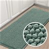 LINGKY Tappeto Bagno Ciniglia Tappetino da Bagno Alta densità e Assorbente In Microfibra Shaggy Tappeto da Bagno Antiscivolo ad Asciugatura Rapida Lavabile (Aqua,150 x 50 cm)