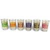 ARTIGIANATO VULCANO Bicchieri Marocchini da Tè in Vetro Colorati Multicolor 100ml Set da 6 Pezzi Diametro 5,5 cm Altezza 8,5 cm