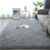 Hearda Tappeto Salotto Pelo Lungo Shaggy, Tappeto Peloso per Camera da Letto Morbido e Soffice Tappetino Peloso Pelo Lungo Moderno Lavabile con Fondo Antiscivolo (Grigio chiaro,120x200cm)