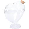 Garneck Vaso Di Vetro Cuore Con Coperchio In Sughero - Bottiglia Decorativa Vuota Per Messaggio, Desiderio, Sabbia, Souvenir - Terrario Contenitore Per DIY Matrimonio Favore