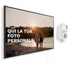 Könighaus Riscaldatore a infrarossi con foto & immagine personale - TÜV SÜD & 5 anni di garanzia - Made in Germany (caricate il vostro motivo) (1000W - cornice nera) - termostato incluso