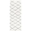 TESSO LIVING Tappeto Salotto Moderno 80 X 150 cm Beige Grigio, Motivo Diamante, Tappeto Moderno a Pelo Alto, Super Morbido