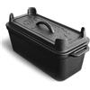 BURNHARD Teglia in ghisa BURNHARD® 3,5 l, coperchio multifunzione come padella, per tutti i tipi di fornelli, forno, grill, fuoco da campo, pre-stagionata, facile da pulire - forma per pane Deluxe