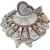 Sindy Bomboniere Torta bomboniere Comunione calamite angioletti misti + centrale cuore confetti e biglietti inclusi (20 fette) ULT