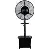 GLOUPIE Ventilatore Nebulizzatore Ad Acqua Da Esterno E Interno Doppia Funzione Mustang Con Motore In Rame Dalla Potenza Di 260 W, 3 Velocità Selezionabili, H 175 Cm, Colorazione Nera