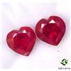 SBI Gems 2,30 Cts Rubino Naturale A Forma Di Cuore Paio 6X6 Mm Gemme Sfuse GF