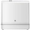 RKYRRKI Mini lavastoviglie compatta da tavolo con 5 programmi Home portatile intelligente lavastoviglie a doppio strato in plastica fonoisolante (colore: bianco, dimensioni: 42,7 x 42,6 x 46 cm)