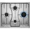 Electrolux RGG 6242 LOX Incasso Piano cottura a gas Nero, Acciaio inossidabile piano cottura