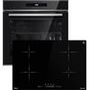 KKT KOLBE Cucina 60cm Forno da incasso EB8019EDP 77cm Piano Cottura Induzione IH87704RL | Pirolisi | Funzione pizza Griglia | Circolazione dell'aria Aria calda | Cassetti telescopici | SET8019IH877RL