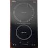SUMMIT APPLIANCE Summit SINC2B115 - Piano cottura a induzione elettrica da 12, 2 fuochi, piano superiore in vetro, colore: Nero