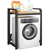 Nordivo Tamburo Lavastoviglie Ripiano Di Stoccaggio,Lavatrice Scaffale,Mobile Sopra Lavatrice Salvaspazio,Colonna Lavatrice Asciugatrice,Per Bagno, Lavanderia(Black/brown)