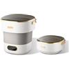 YXYLJOZ Lavatrice Pieghevole, Mini Lavatrice asciugatrice Portatile, Timer a 3 velocità Adatta per Lavare Biancheria Intima, Calze e Piccoli Capi di Abbigliamento (Grey And White)