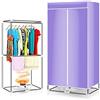 Generic Stendibiancheria elettrico pieghevole portatile, 1000 W, silenzioso, con grande capacità di 15 kg, timer e armadio per asciugare i vestiti, efficiente stendibiancheria da interni, viola