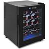Fermoirper Frigorifero per vino, da 48 l, con 20 bottiglie, piccolo armadietto per vino con pannello touch LED, anti-UV, intervallo di temperatura di raffreddamento: 12 - 18 °C