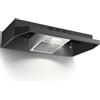 Zomagas Cappa da cucina da 61 cm, colore nero, 280 CFM, senza canalizzazione, con controllo a pulsante basculante, cappa con ventola a 2 velocità, luce LED luminosa