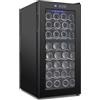 JAYEUW Frigorifero per vino a 7 livelli, 12-18 °C, touch screen, illuminazione a LED, con regolazione della temperatura e porta in vetro, piccolo frigorifero per vino rosso, birra champagne 78 l
