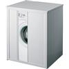 Negrari Silvestro Coprilavatrice Copri Proteggi Nascondi Lavatrice Asciugatrice Grande Maxi Extra Large Kit Montaggio Economico Bagno Esterno Mobile Anta Serranda Plastica Bianco 77x71 L77 P71 H94CM