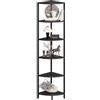 IRCPEN Scaffale Angolare a 6 Ripiani Mobile Angolare Alta Libreria Verticale in Legno 31x 31x 160 cm Per Soggiorno Camera da Letto Cucina Nero CS-001BW