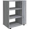 vidaXL Armadietto con Ruote Grigio Sonoma 60x35x75cm Legno Multistrato