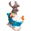 Brubaker Alce in Vasca da Bagno con Anatra Quiche - Palla di Natale in Vetro Dipinto a Mano - Divertente Cifre Decorazione Palla Dell'Albero - 10 cm