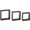 5 five simply smart 5five - 3 grandi mensole a parete fixy cubo nero