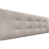 DHOME Testata in Similpelle o Tessuto AQUALINE Pro con 2 file di bottoni Testata imbottita Letto di lusso (Tessuto Beige, 150x50cm (Letti 150/160))