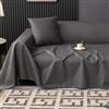 ZCXRYFL Telo Salva Divano Impermeabile 1 2 3 4 Posti Copridivano di Antiscivolo per Divani Penisola/Angolo Fodere Divano AntiGraffio per Gatti Coperte Multiuso per Divano/Pisolino (90X180cm,Grey)