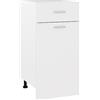 vidaXL Mobile sotto cassetto 60x46x81,5 cm, Legno ingegnerizzato, Bianco, Contenitore bagno & cucina, Mobile sotto lavello, Montabile a parete