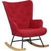 Totò Piccinni Poltrona Poltroncina a DONDOLO Multicolore Design Patchwork (Bordeaux, Poltrona)