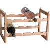 Marvin Cantinetta Vini in Legno JOY Cantina Porta Bottiglie Vino Mobile Scaffali Ripiani da Terra Tavolo per Casa Cucina Enoteca (8 BOTTIGLIE)