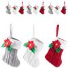 Gruppo Maruccia - Calze della Befana in Maglia con Stella di Natale - Set da 9 Pezzi - 3 Colori - 11x16 cm