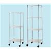 BRIXO SCAFFALE 'MANHATTAN' 35x35x90 IN ACCIAIO CROMATO 3 PIANI CON RUOTE GIREVOLI