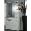 Bagno Italia Mobile Arredo Bagno cm 100+30 con lavabo sottopiano bianco lucido con specchio Mobili 1 l