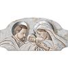 Mami Lupia - Quadro Capezzale Sacra Famiglia The Kiss Ceramic Mix Fashion Table, Stile Moderno e Classico, Artigianale Made in Italy, 50x100 cm, Legno