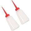 OHPHCALL Set da 2 Erogatori di Olio per Macchine da Cucire in Plastica Trasparente Beccuccio Rosso, Bottiglie Comprimibili da 250 Ml per Applicazione Precisa e Ricamo Artigianale,