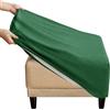 QOEUIUJ Copri Pouf Quadrato 50x50 80x80 40x40 60x60 100x100 90x90 110x110 Fodera Poggiapiedi Elastico in Tessuto Jacquard, Cover/Copertura/Protettiva for Ottomana(Verde militare,24/60cm)